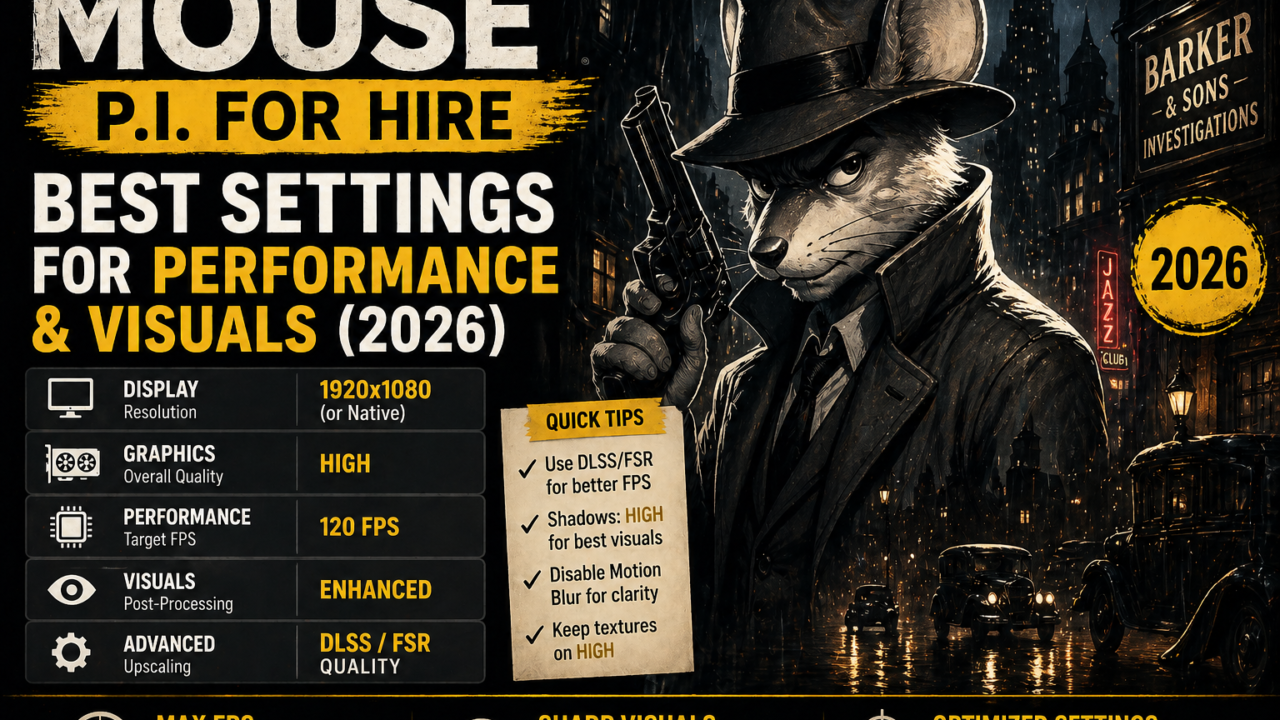 Mouse: P.I. For Hire – Ultimate Guide: Performance, Settings, and Optimization (2026)
