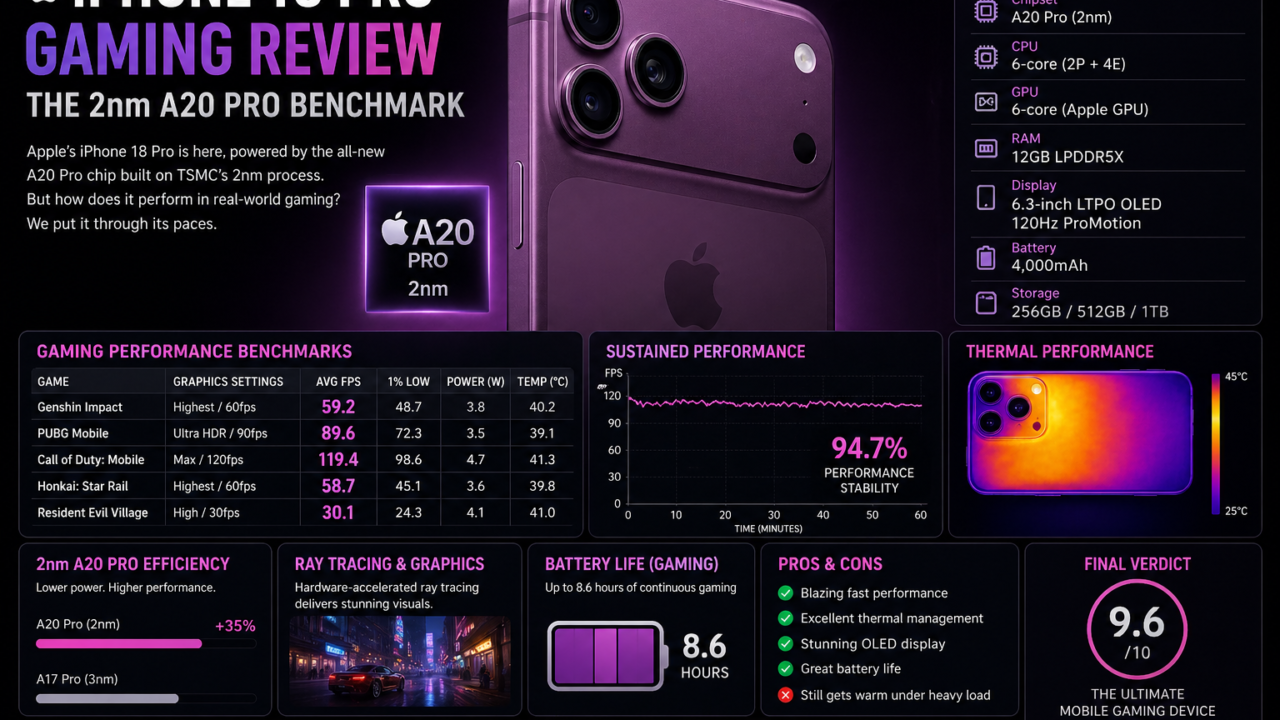 iPhone 18 Pro Gaming Review: The 2nm A20 Pro Benchmark